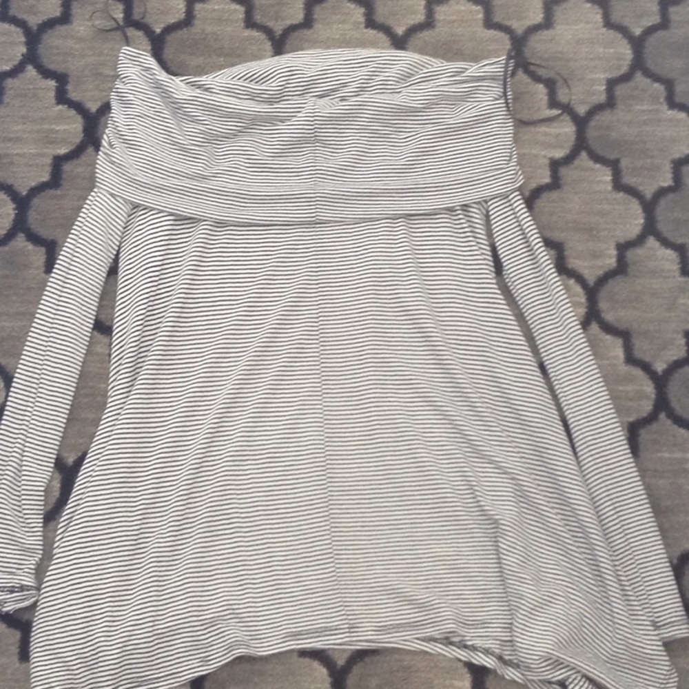 Cute off the shoulder stripped top